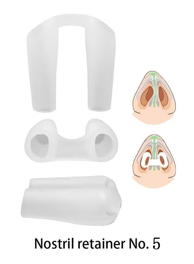 (No. 5) Nostril Retainer Short Model, Nasal Retainer Rhinoplasty & Nose Splint for Rhinoplasty Recovery, 100% High Grade Silicone, Skin-Friendly - Image 1